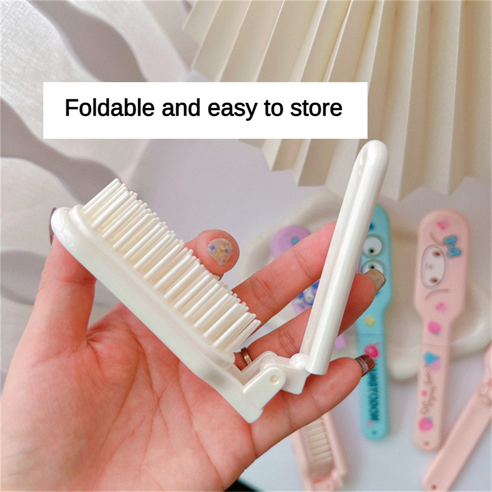 Sanrio Lược Gấp Gọn Bằng Nhựa Họa Tiết Hoạt Hình melody Xinh Xắn