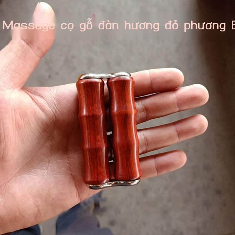 Máy mát xa huyệt lòng bàn tay Gỗ đàn hương Con lăn tay Máy mát xa lòng bàn tay Máy mát xa ngón tay