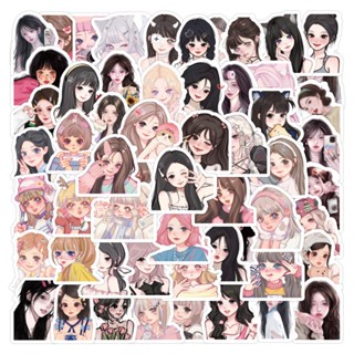 Bộ 100 Miếng Dán Chống Thấm Nước Hình Cô Gái Dễ Thương Độc Đáo Cho avatars Ốp