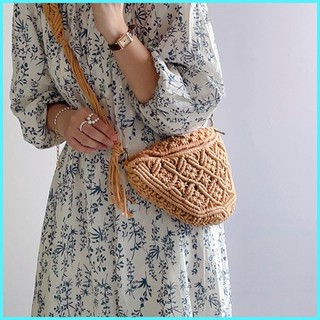 Túi Đeo Chéo cotton Dệt Tay Tua Rua Phong Cách boho Cho Nữ