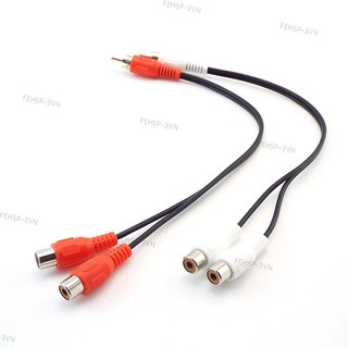 Dây cáp âm thanh chia 2 cổng rca sang 2 rca vn3f chuyên dụng