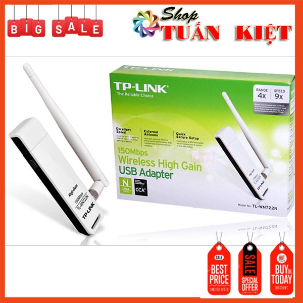 USB Wifi Tplink 727N Không Râu - USB Wifi Tplink 722N Có RÂU