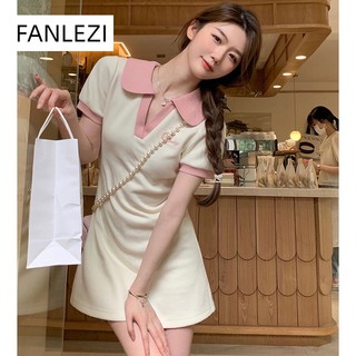 FANLEZI Chic váy nữ Đầm Body Cho thời váy Cute hàn quốc Phong cách Dễ thương WLQ23B047I 1Z240102