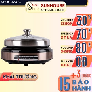 Nồi lẩu điện Sunhouse 4 Lít 1300W Chính hãng, Tặng chảo nướng điện, chống dính đa năng SHD4526 - SSHOP OFFICIAL
