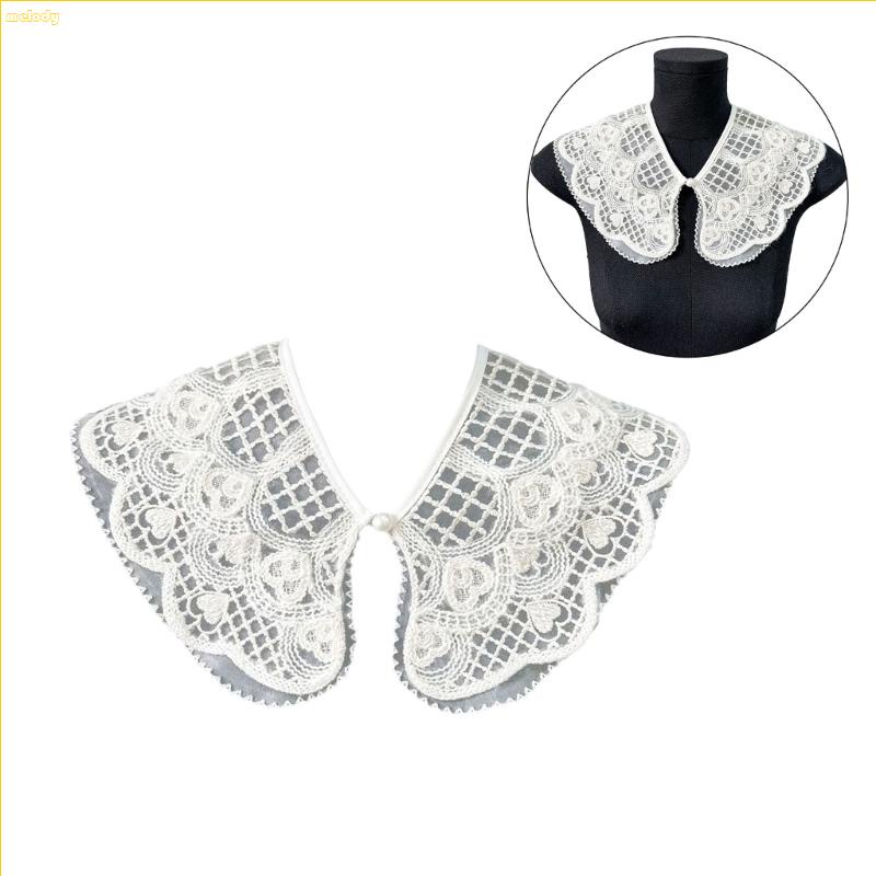 Áo Dệt Kim Cổ Ren Hoa Thanh Lịch Có Thể Tháo Rời Cho Nữ