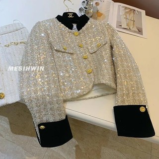 Áo khoác ngắn dày dặn đính kim sa lấp lánh thời trang zaibatsu