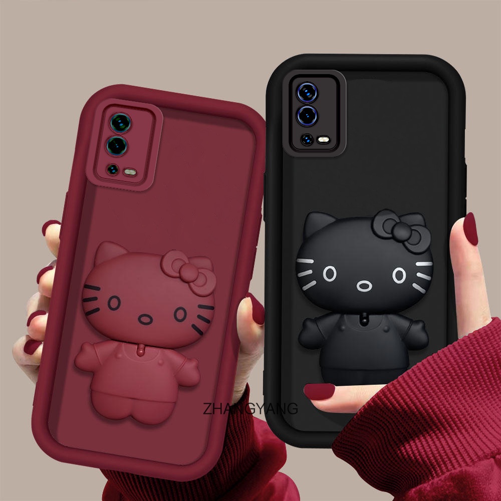 ốp lưng OPPO A55 4G Ốp Điện Thoại TPU Mềm Hình Mèo Thời Trang Có Chân Đế Bảo Vệ Toàn Diện Chống Rơi