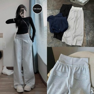  Quần Suông nữ ống rộng cạp bo chun - hack eo siu nhỏ - Quần suông nỉ ép mịn 2 da  KHÔNG XÙ LÔNG  112 