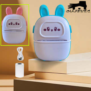 【Allieuka】Mini Pocket Portable Photo Printer In Máy In Nhiệt Máy In Đơn Máy In Nhãn Mini Máy In Thần Thánh