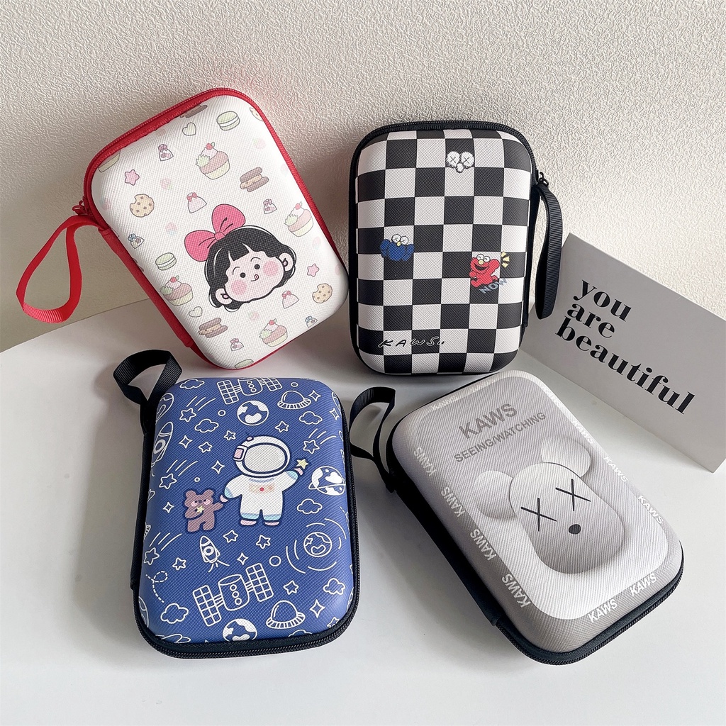 Hoạt Hình Túi Đựng Điện Thoại / Cáp Sạc / Ổ Cứng Không Dây / Tai Nghe bluetooth Bằng eva Có Khóa Kéo Cho airpods | BigBuy360 - bigbuy360.vn