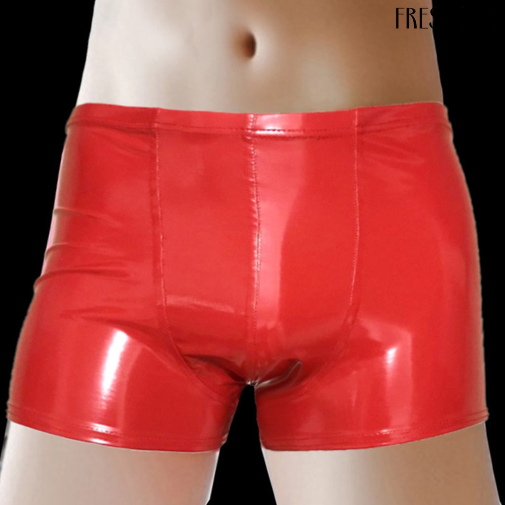 Quần Lót Giả Da Mỏng Co Giãn Màu Trơn Gợi Cảm Lưng Giữa Eo Mặc Hàng Ngày Cho Nam