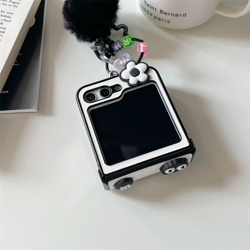 Bao Da Điện Thoại Màu Trắng Thiết Kế Đặc Biệt 3 Trong 1 Có Mặt Dây Cho samsung galaxy z flip 5 4 3 z flip5 zflip5 flip4 flip3 zflip4 zflip3