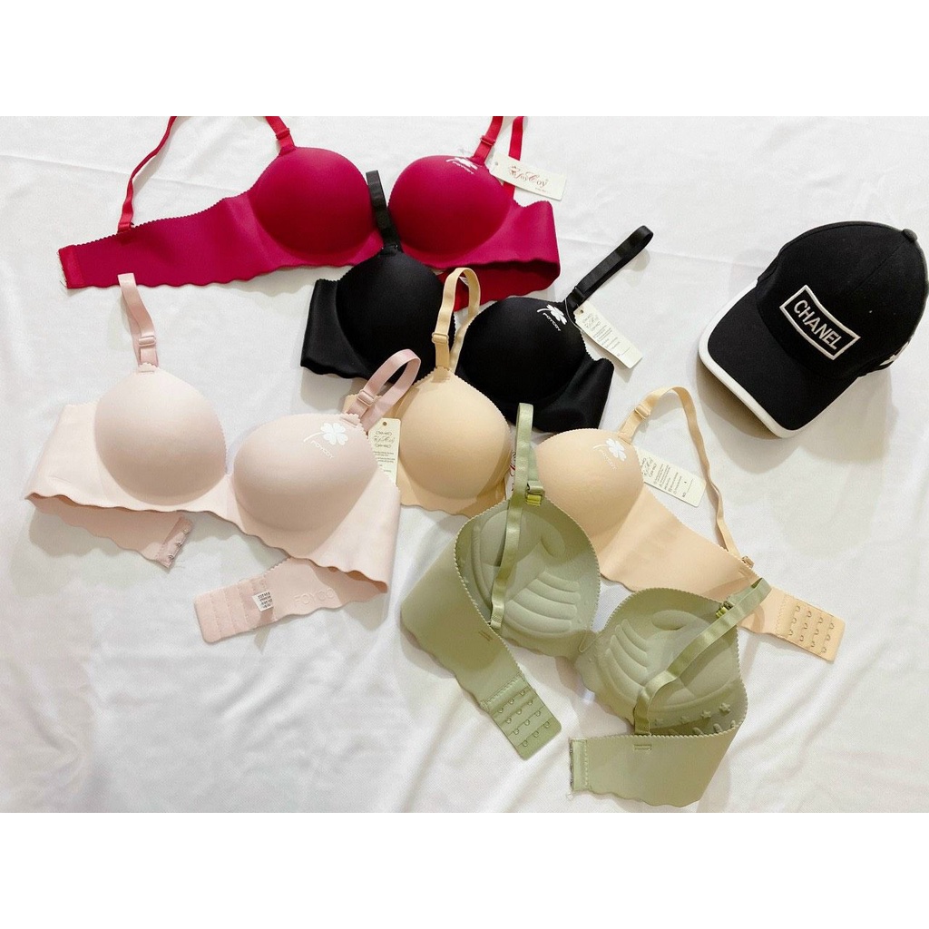 Áo lót nữ, áo ngực nữ su đúc Hình cỏ 4 lá đệm bàn tay 3cm size 34-40 nâng đẩy tạo khe( áo cỏ 4 lá)