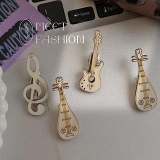 Kẹp Tóc Gỗ Hình Đàn guitar Dễ Thương