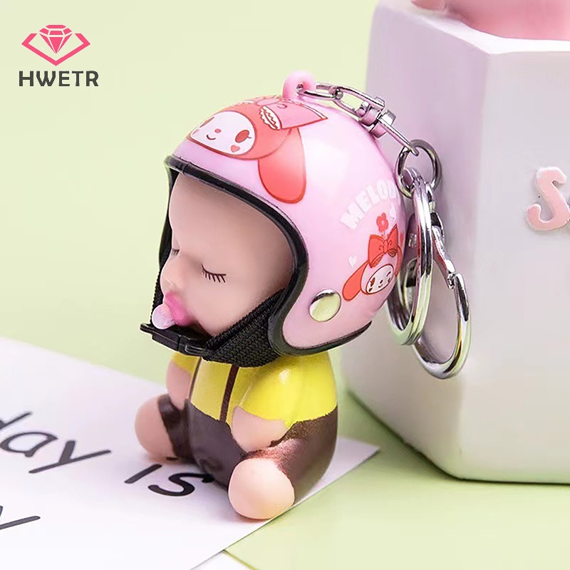 Móc Chìa Khóa Hình Búp Bê Hoạt Hình Dễ Thương Trang Trí Túi Xách / Điện Thoại / Mũ Bảo Hiểm Cho Nam Và Nữ Mới