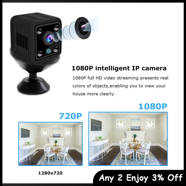 Camera An Ninh zevaret x6 hd 1080p Kết Nối wifi Không Dây Hỗ Trợ Quay Đêm