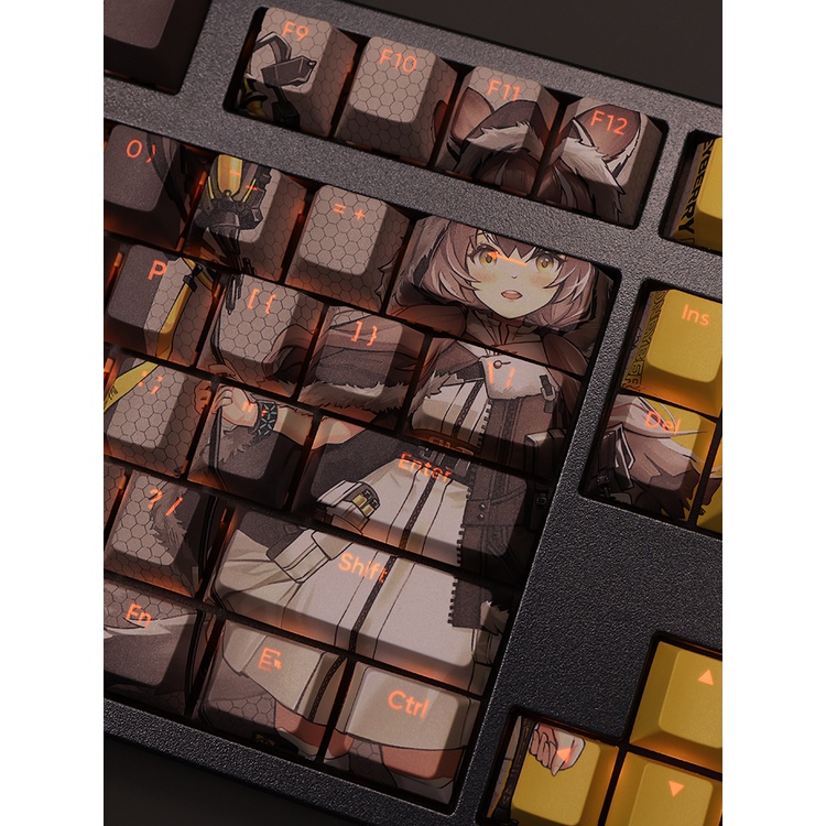 Honeycaps cherry profile arknights anime Nhuộm Bàn Phím Cơ Học Keycap
