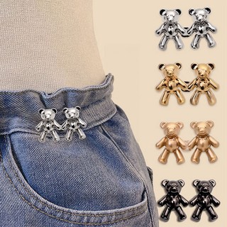 Khóa Cài mini Hình Gấu Bằng Hợp Kim Dùng Trang Trí Thắt Lưng Quần Jean diy