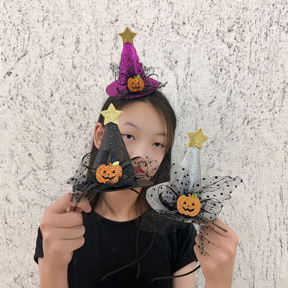 Băng Đô Cài Tóc Hình Nón Phù Thủy Dơi / Người Nhện / Ngôi Sao Kiểu halloween Dễ Thương