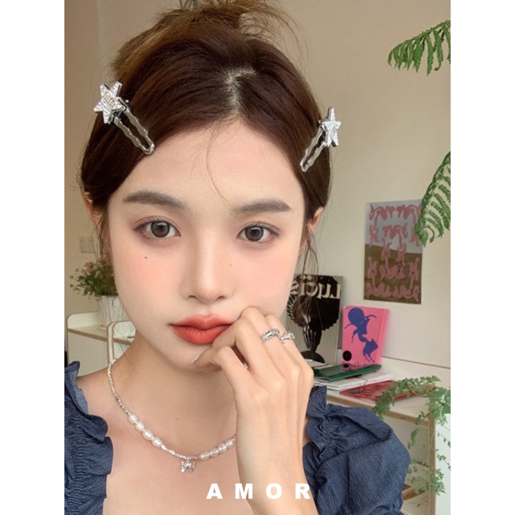 Kẹp Tóc Hình Ngôi Sao Đính Đá Thời Trang Cho Nữ