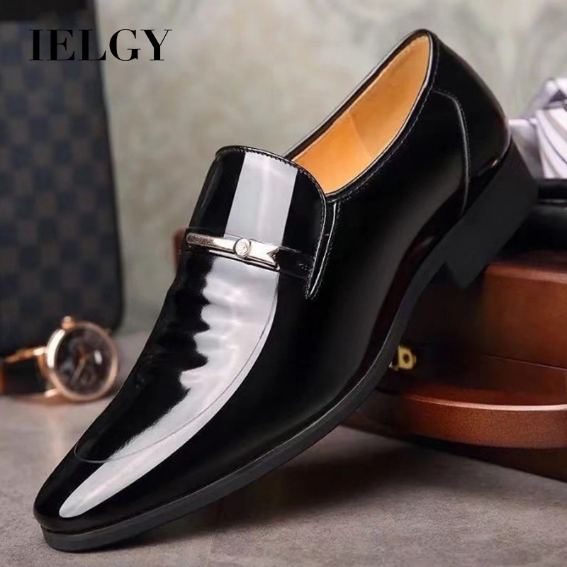 IELGY Giày Da Mũi Nhọn Thời Trang Công Sở Thanh Lịch Cho Nam