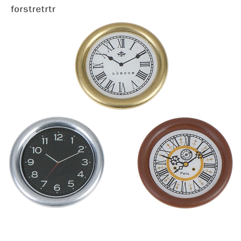Forstretrtr Đồng Hồ Treo Tường Tỉ Lệ 1: 12 Trang Trí Nhà Búp Bê