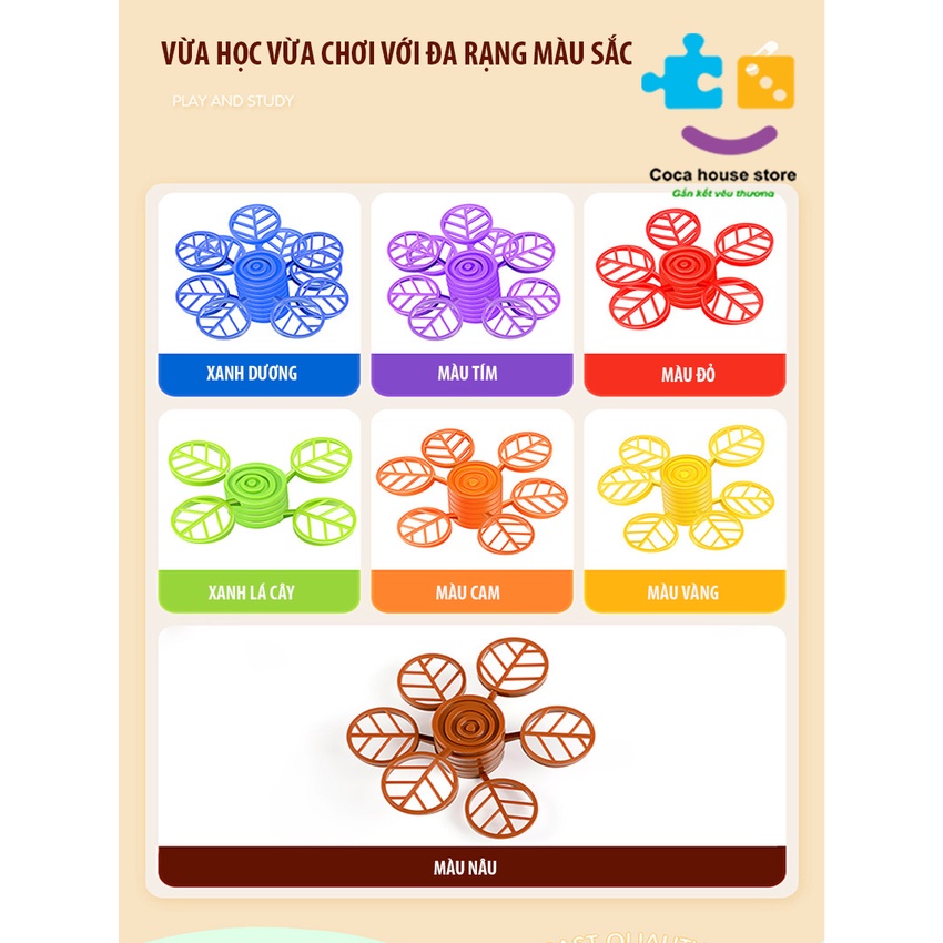 Bộ Đồ Chơi Xếp Hình Cây Cân Bằng Nhiều Màu Sắc Sáng Tạo Cho Bé, Đồ Chơi Giáo Dục Sớm, Đồ Chơi Montessori