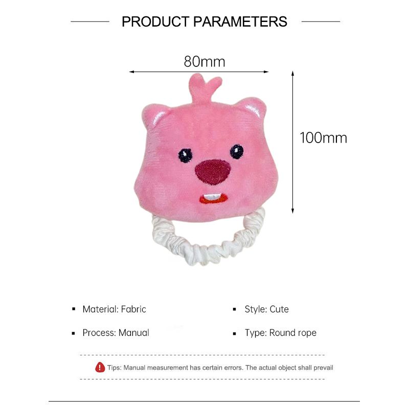 Miumiua🔮Kẹp Tóc Búp Bê Vải Nhung Màu Hồng Dễ Thương Thời Trang Thu Đông Cho Nữ