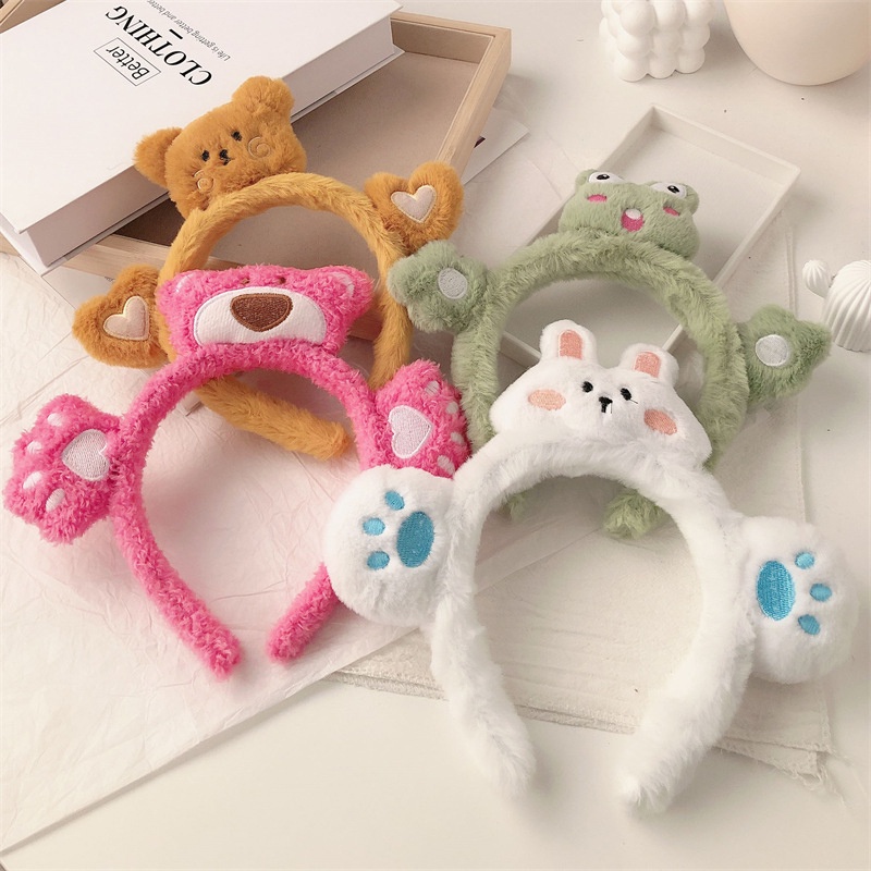 Băng Đô Cài Tóc Hình Thú Hoạt Hình Bằng Nhung Lông Thời Trang - HSU