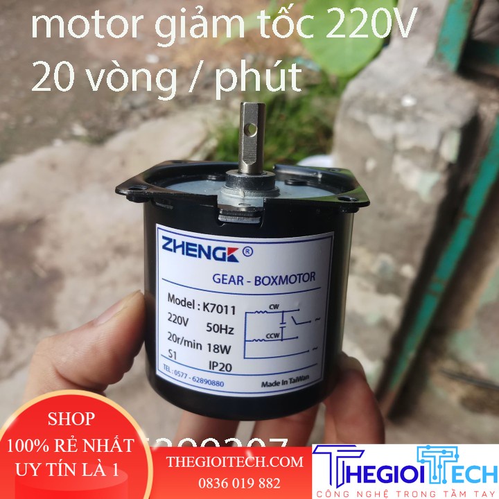 motor giảm tốc 220v - motor giảm tốc 220v 18w 20rpm