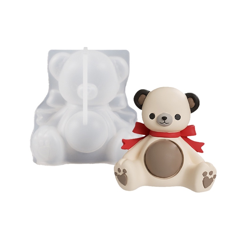 Khuôn silicone Làm Xà Phòng / Nến Hình Gấu 3d diy
