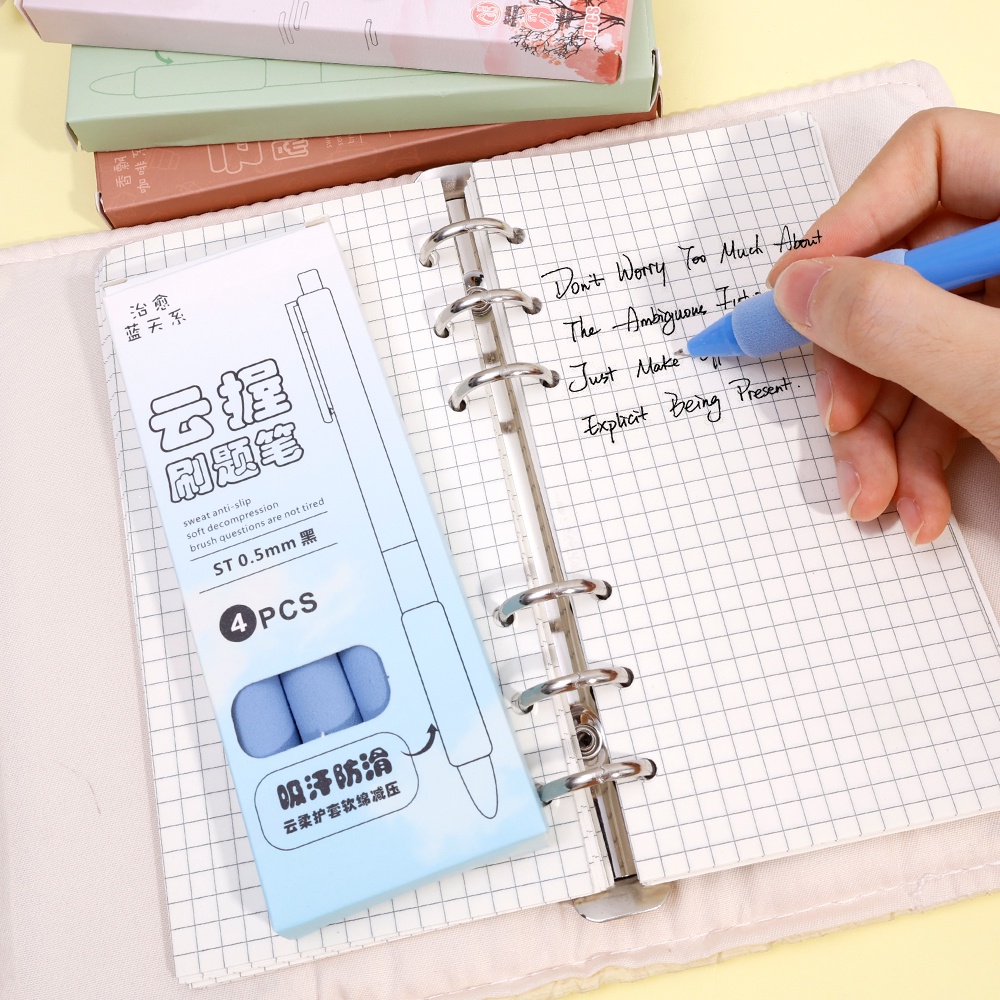 1 Bút Mực gel Mực Đen / Đám Mây Nhanh Khô Ngòi 0.5mm Phong Cách ins Dành Cho Học Sinh