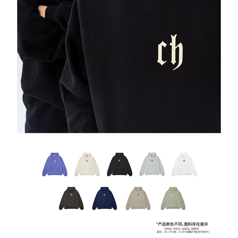 Áo nỉ nam hợp thời trang thương hiệu nhung rời hàng đầu mùa thu đông nam có mũ cùng phong cách CHINISM