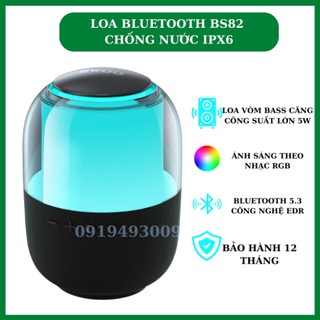 Loa bluetooth BWOO BS82 Super Bass chống nước IPX6 Dùng Cho Mọi Thiết Bị BH 12 Tháng ZINKA
