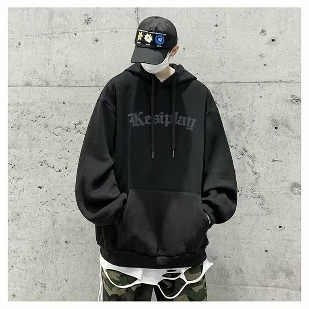 Áo sweater Có Mũ Trùm Dày Dặn Dáng Rộng In Họa Tiết Chữ Thập 3 Màu Kiểu Hàn Quốc Thời Trang Mùa Đông Cho Nam Và Nữ m-5xl