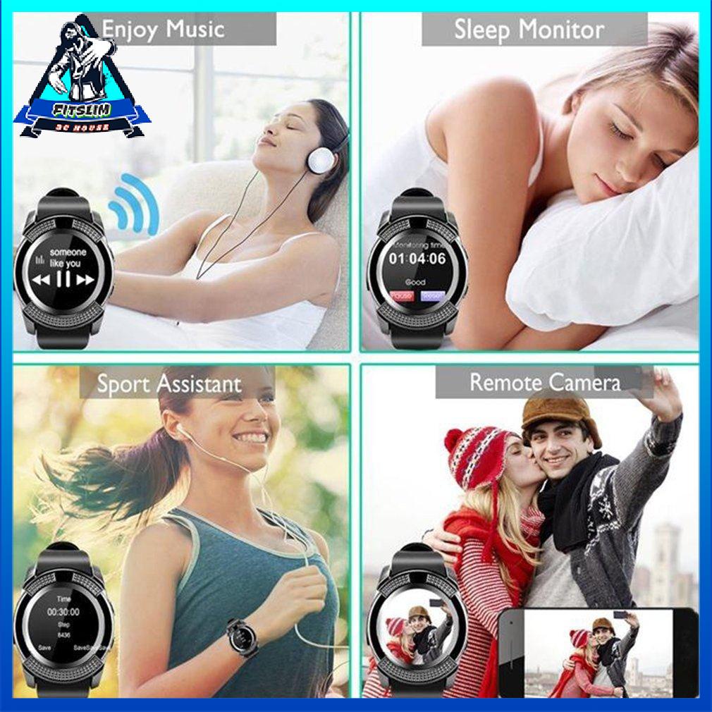 Portable Waterproof Smart Watch Men Camera Smartwatch Pedometer Wristwatch