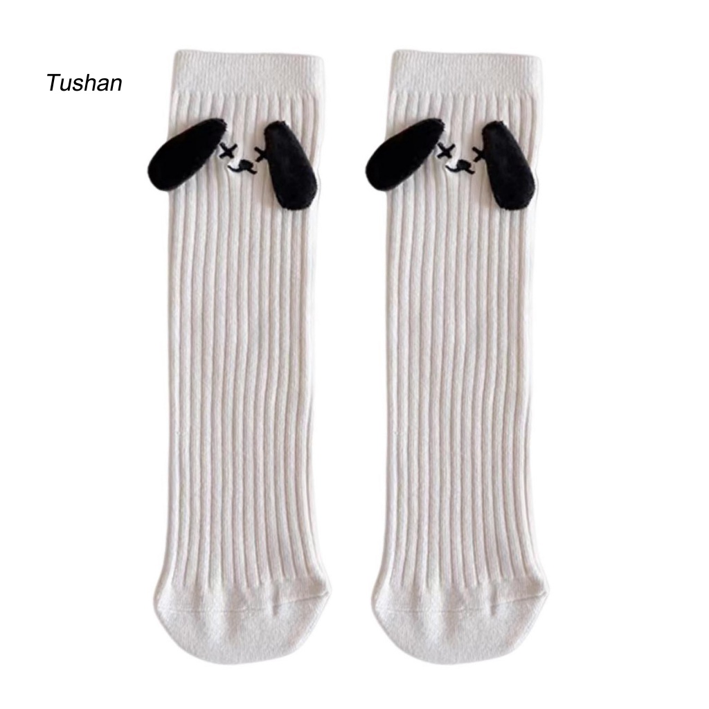 Vớ Giữ Ấm Bắp Chân Mùa Đông Co Giãn Chống Trượt Hình Tai Cún 3d Đáng Yêu Cho Bé Gái