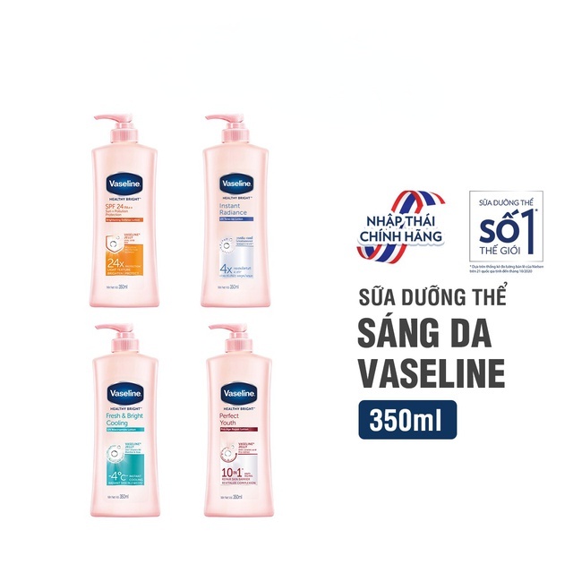 Sữa dưỡng thể da sáng tức thì Vaseline 350ml/chai