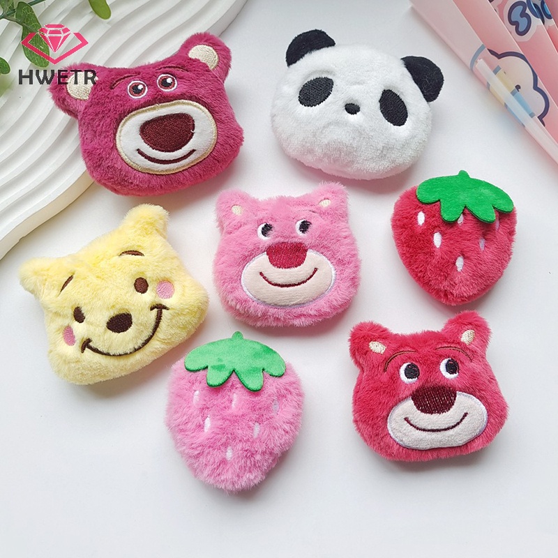 Ghim Cài Áo Hình Gấu Trúc / Dâu Tây Nhồi Bông Đáng Yêu Mới