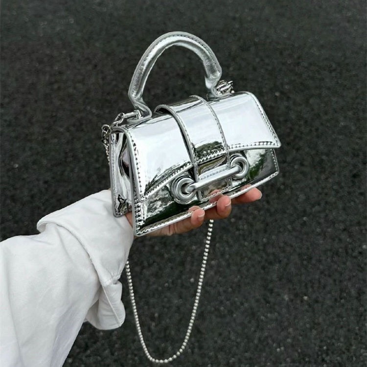 Túi xách nữ mini màu bạc phong cách thời trang mã T01
