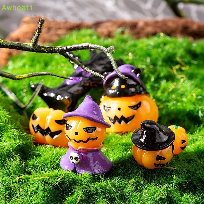 Tượng Ma Bí Ngô Ma Quỷ / Bí Ngô Nhỏ Bằng Nhựa resin Thủ Công Trang Trí halloween series 1 Mới