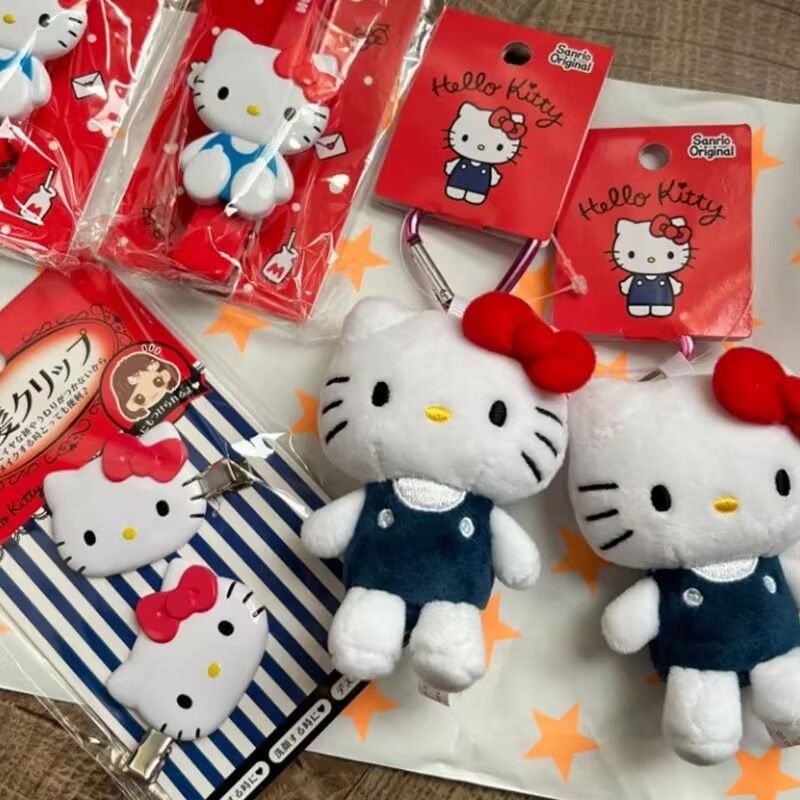 Móc Khóa Hình Mèo hello Kitty Nhồi Bông Đáng Yêu Dễ Thương