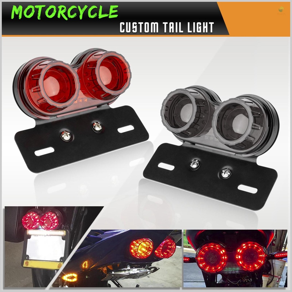 Universal LED Motorcycle Tail Lamp Turn Signal Light Dual Trailer Lights for Versatile Usage
