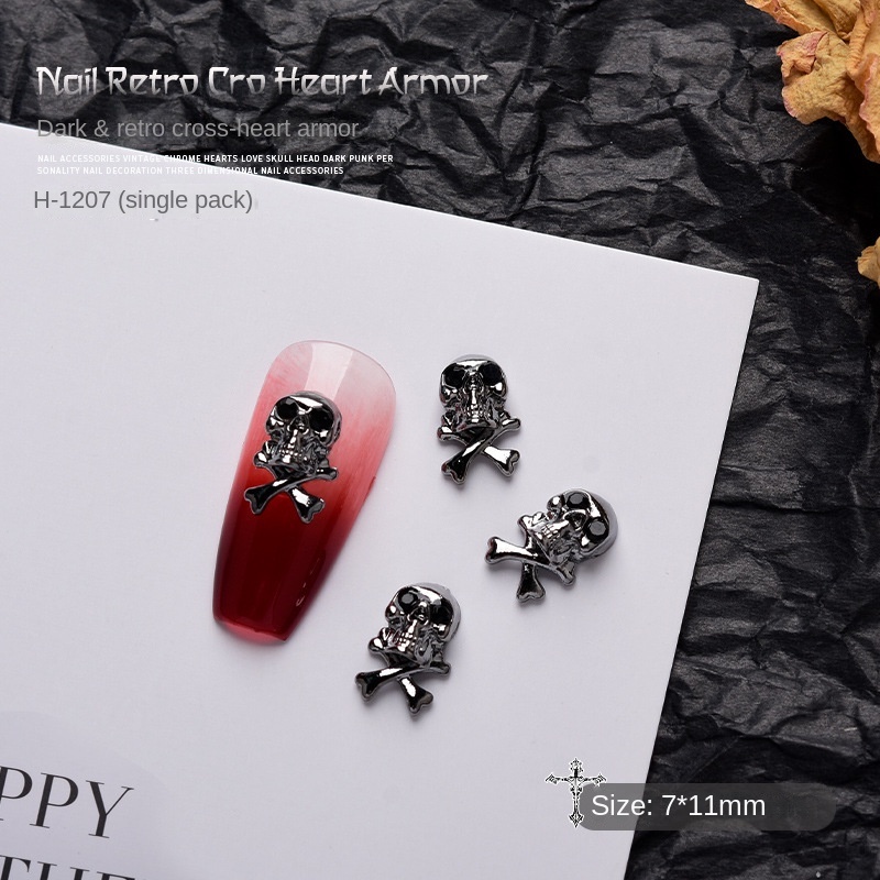 Phụ Kiện Kim Loại Trang Trí Móng Tay Hình Thánh Giá Độc Đáo