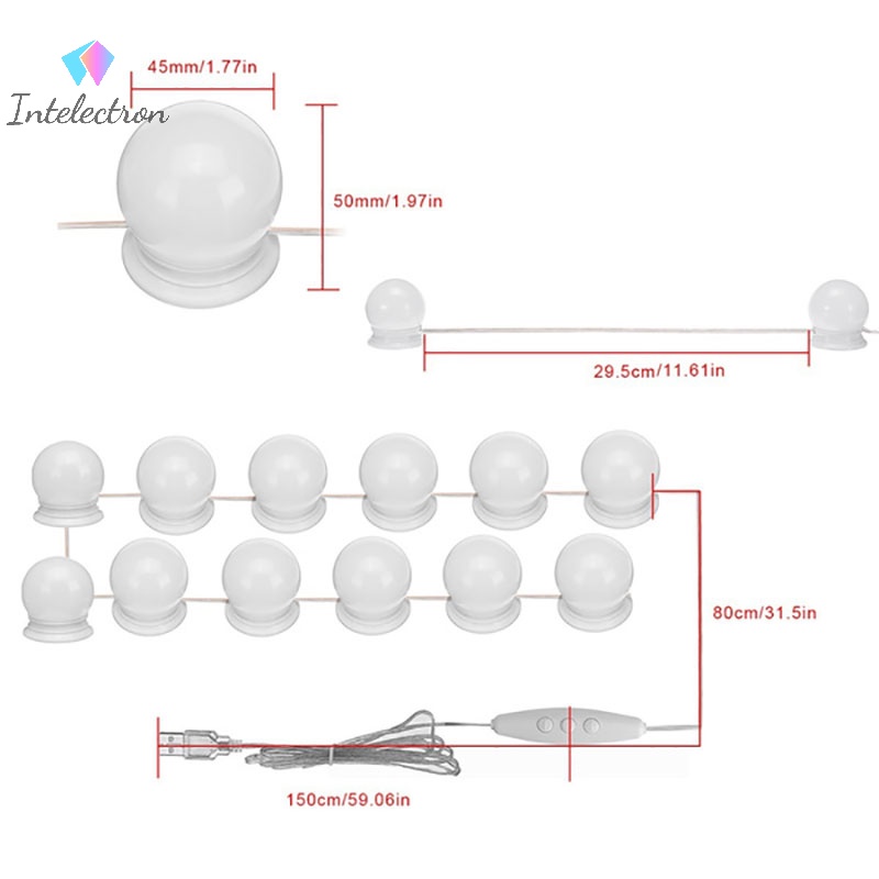 Đèn led Để Bàn / Gương Trang Điểm Phong Cách holly vanity Có Cổng usb