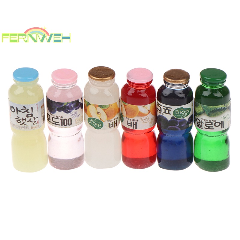 Set 5 Chai Nước Mini Tỉ Lệ 1: 12 Trang Trí Nhà Búp Bê