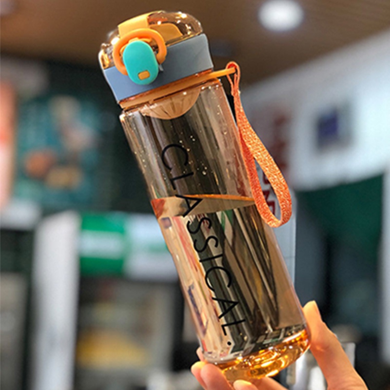 400ml/500ml Bình đựng nước trong suốt cốc nước sinh viên nam và nữ bình thường