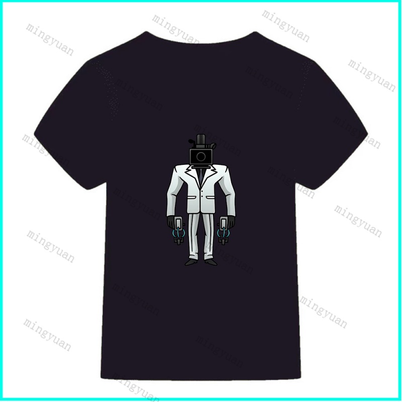 Áo Thun Tay Ngắn Dáng Rộng In Hình Mingyuan Cameraman Skibidi Toilet Cho Thanh Thiếu Niên