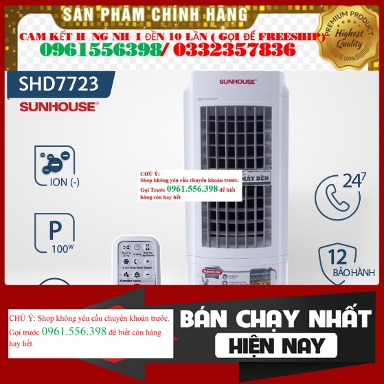 {NEW.}  Quạt điều hòa hơi nước Sunhouse SHD7723 (thanh lý trưng bày )- Mới 100%