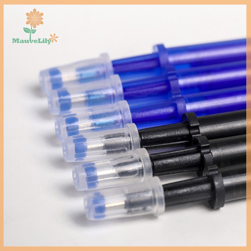Lily set 100 Ruột Bút Mực gel Ngòi 0.5mm Có Thể Xóa Được Màu Xanh Dương Đen